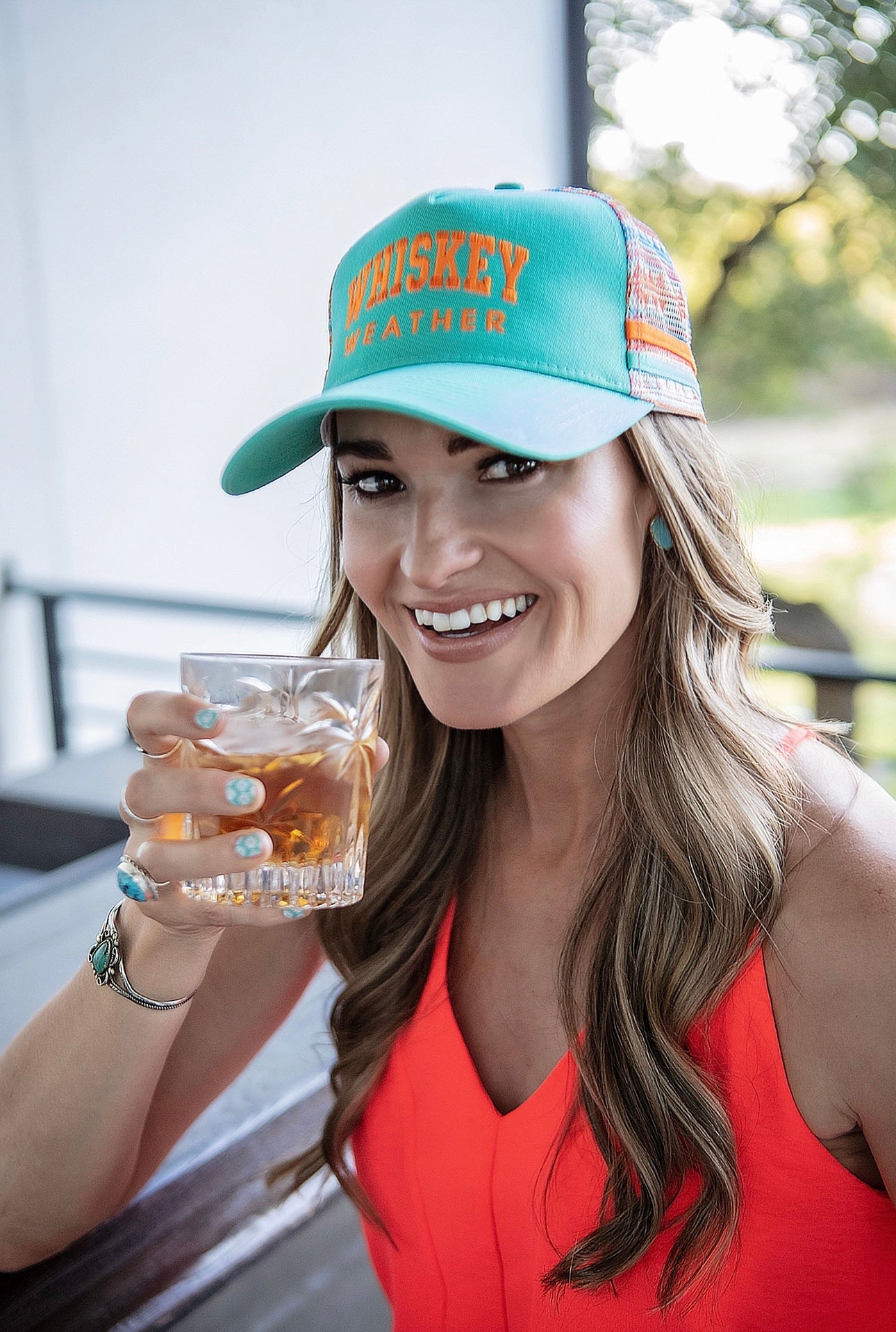 Whiskey Weather Embroidered Trucker