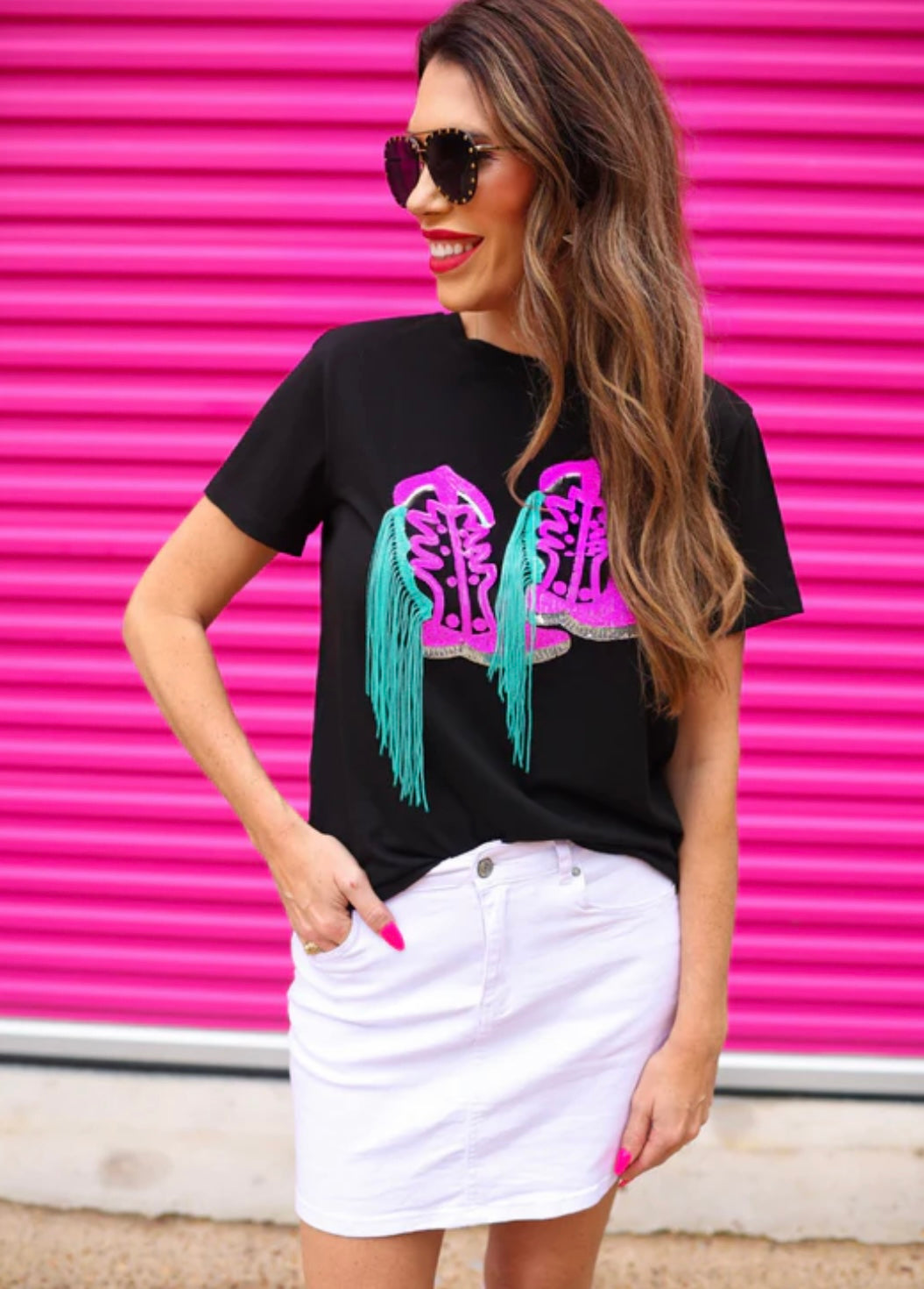 Fringe Sequin Tee