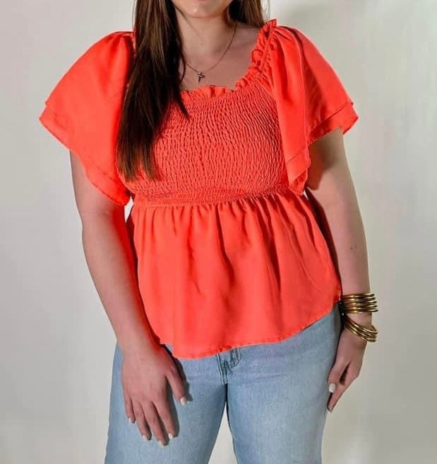 Silk Ruffle Blouse