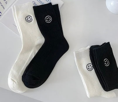 EMBROIDERED Smiley Socks