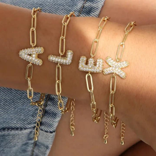 Bubble Letter Bracelet