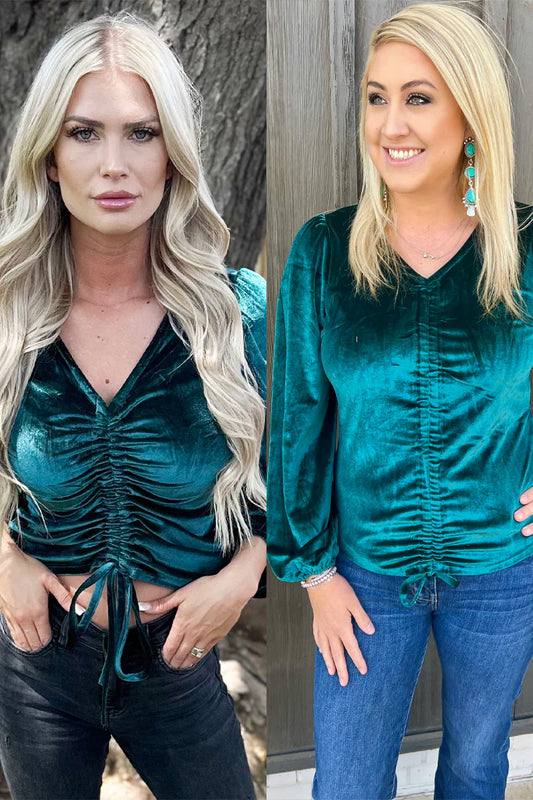 Twisted Velvet Top