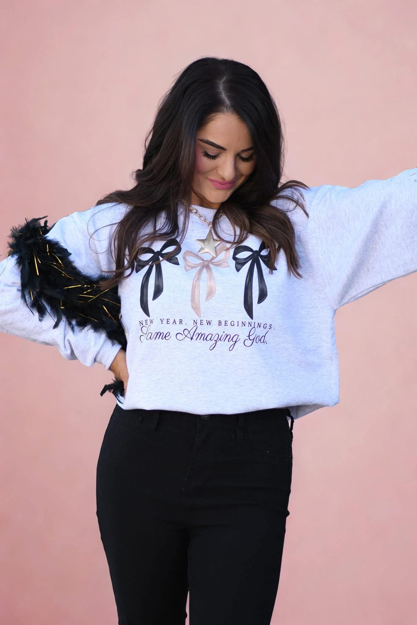 New Beginning Bow Sweatshirt