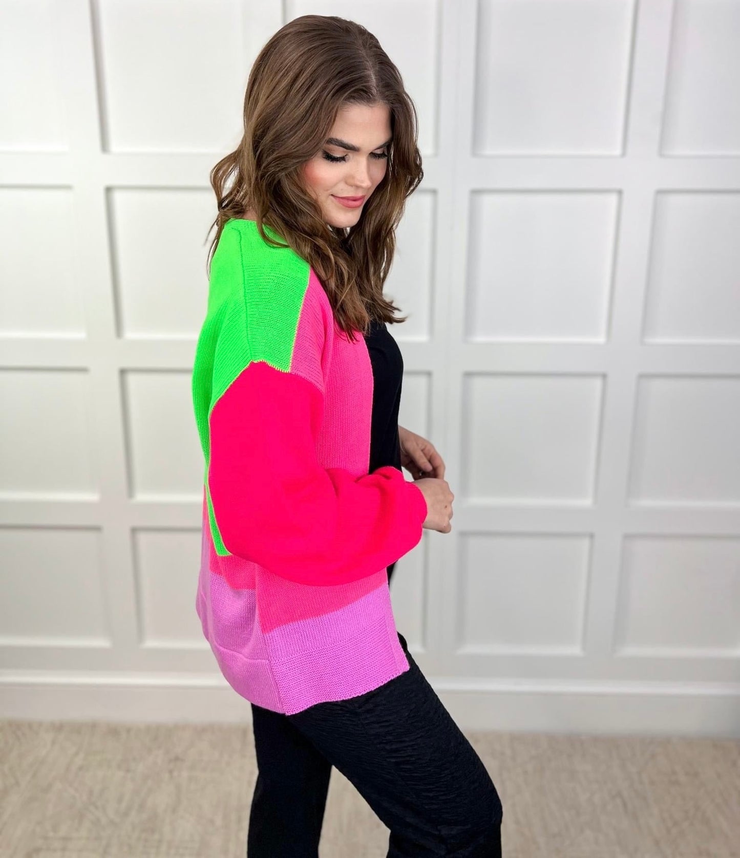 Color Block Cardi