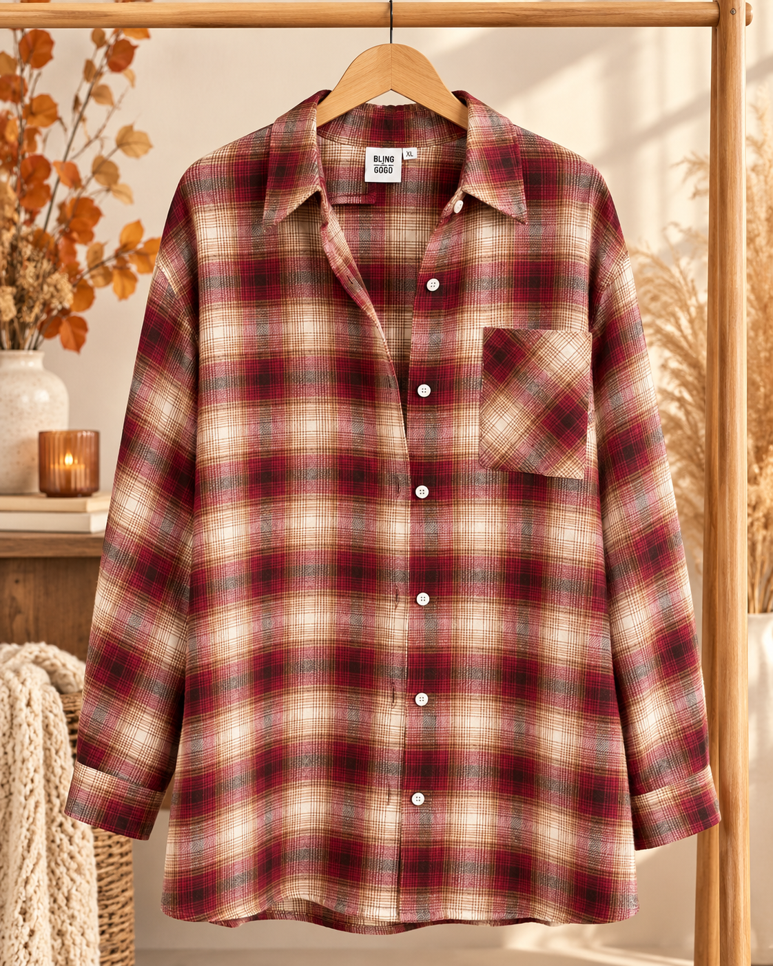 Rhinestone Pumpkin Flannel