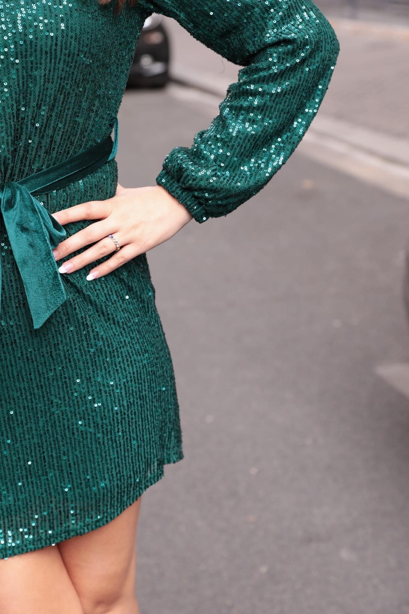 Emerald Sequin Dress