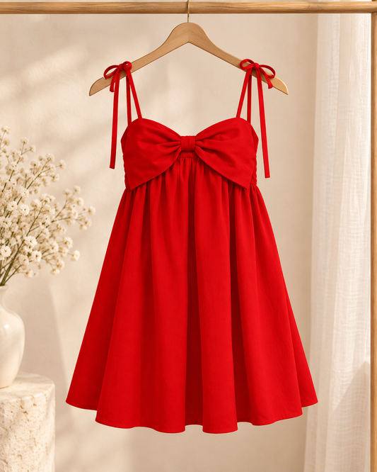 Red Denim Dress