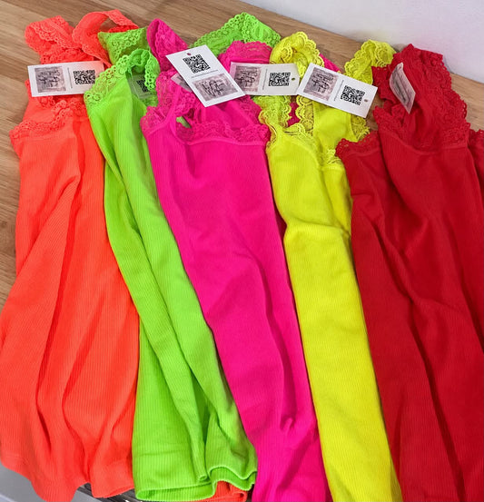 Neon Lace Tank