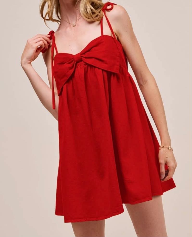 Red Denim Dress