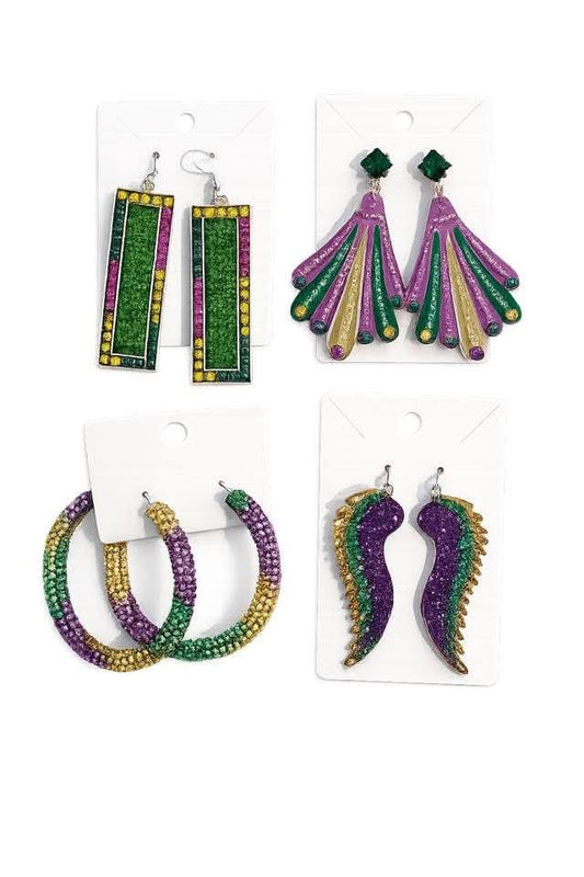 Mardi Gras Earrings