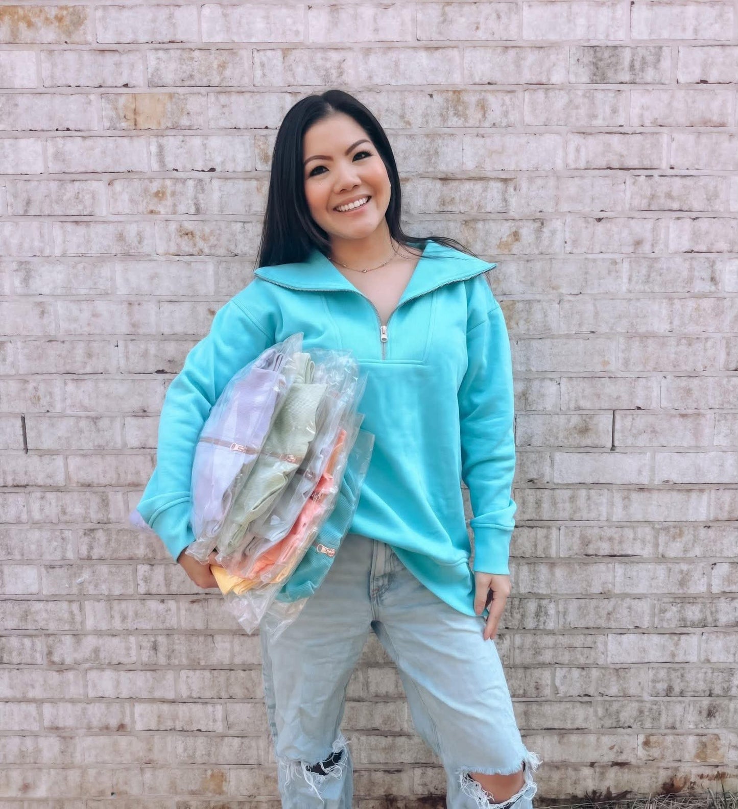 Turquoise pullover