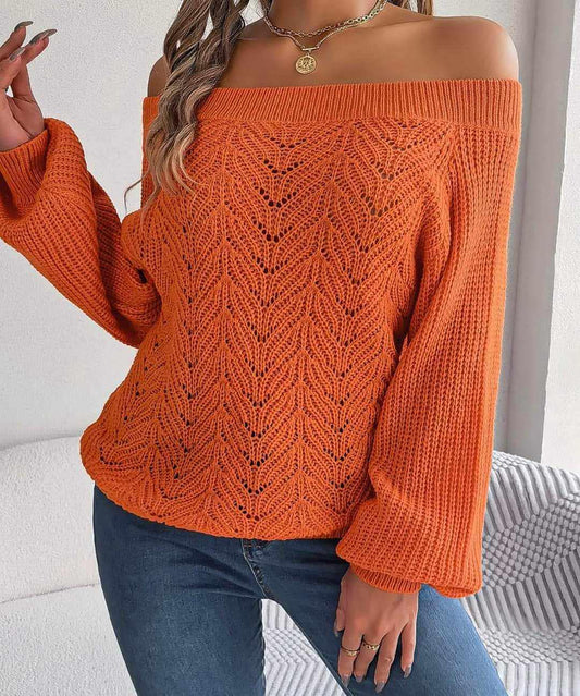 Orange Knit Sweater